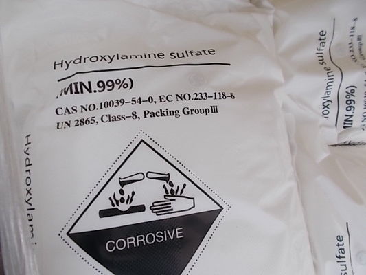 ผง Hydroxylamine Sulphate, ISO9001 CAS 10039-54-0 สารเคมีระดับกลาง